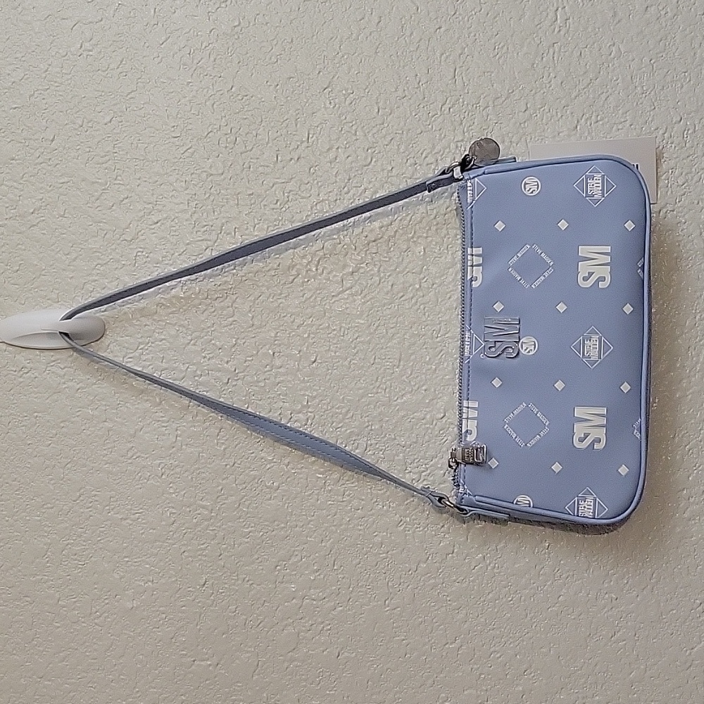 NWT Steve Madden Blue Bhayley Logo Shoulder Bag